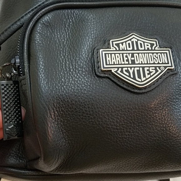 harley davidson leather backpack purse